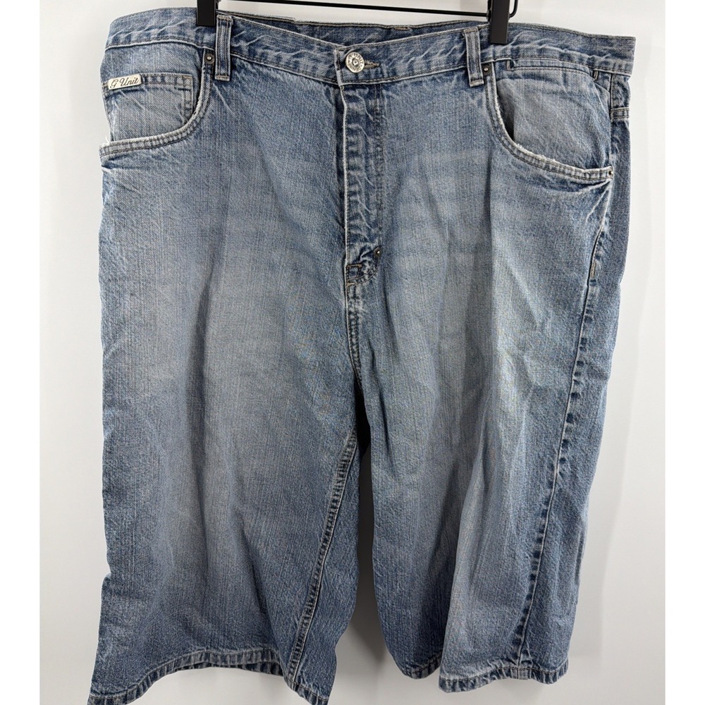 Vtg Men's G-Unit Denim Co Jean Shorts 40 Baggy Y2K 2000s Hip Hop Streetwear Logo